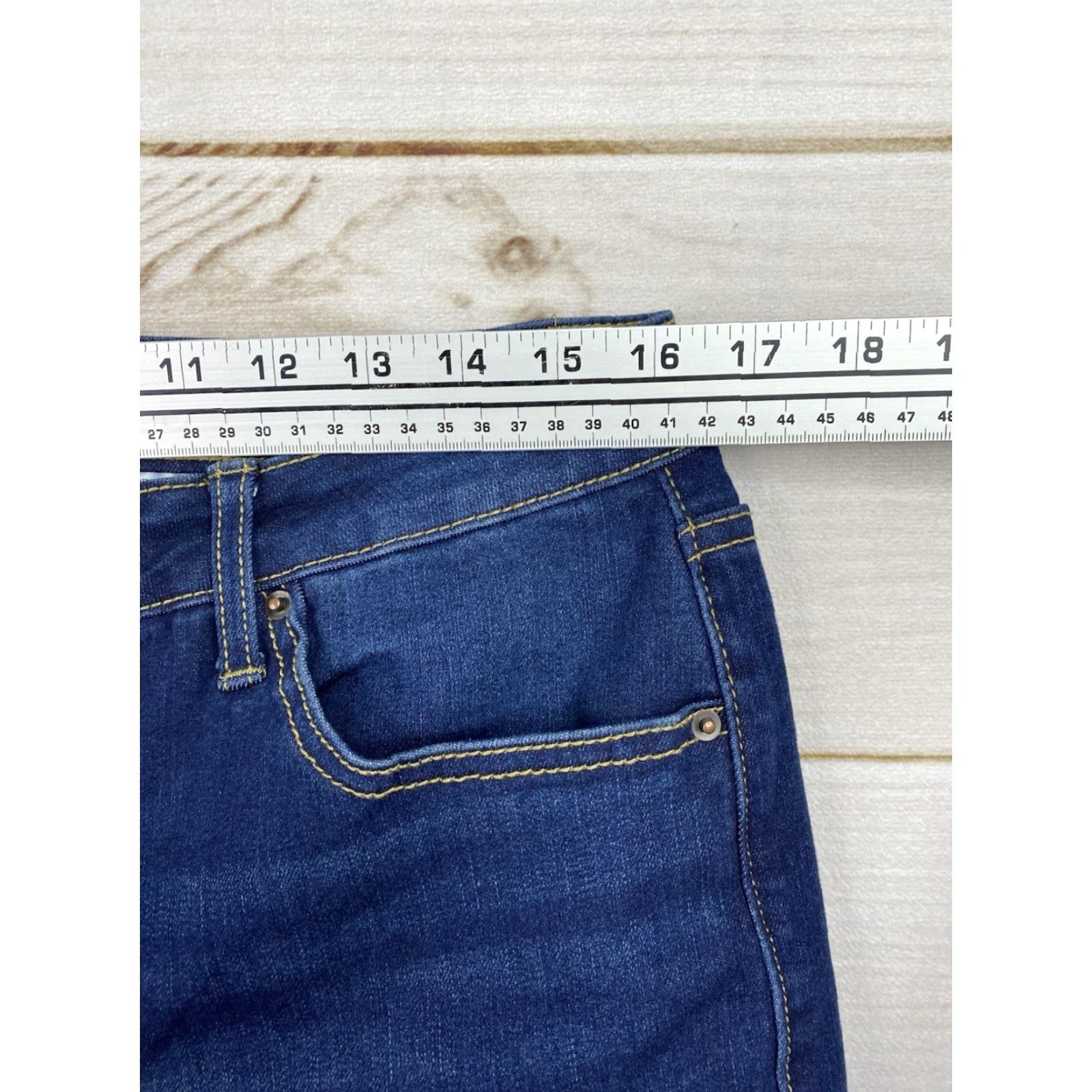 Vintage Time and Tru Jeans 14 Short Dark Wash Mid Rise Stretch Boyfriend Ankle Jeans Size 36" / US 14 / IT 50 - 7 Thumbnail