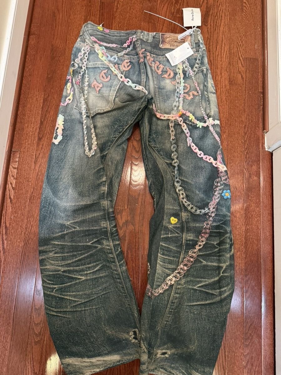 Acne Studios Acne Studio 2006 Trompe Kawaii Chain Jeans Size US 36 / EU 52 - 6 Thumbnail