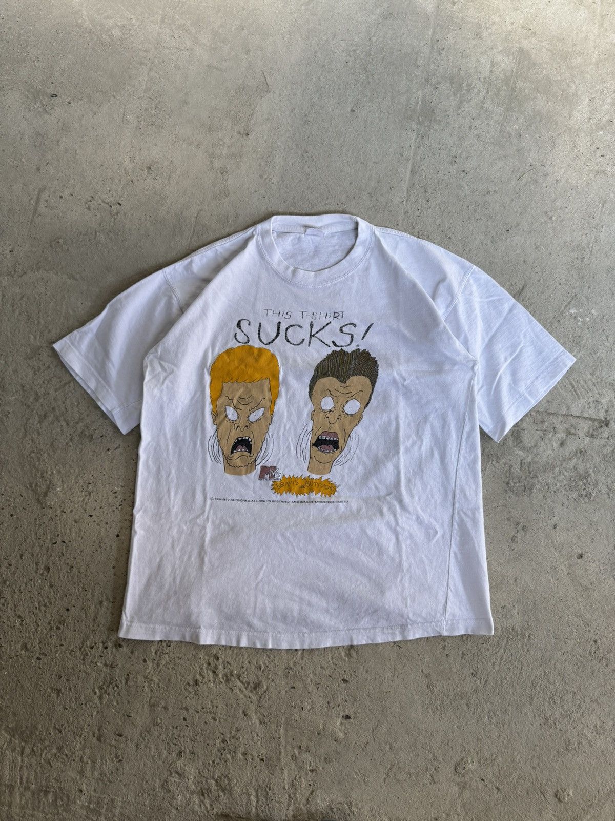 Japanese Brand THIS T-SHIRT SUCKS ! BEAVIS & BUTTHEAD T-SHIRT Size US XL / EU 56 / 4 - 3 Thumbnail