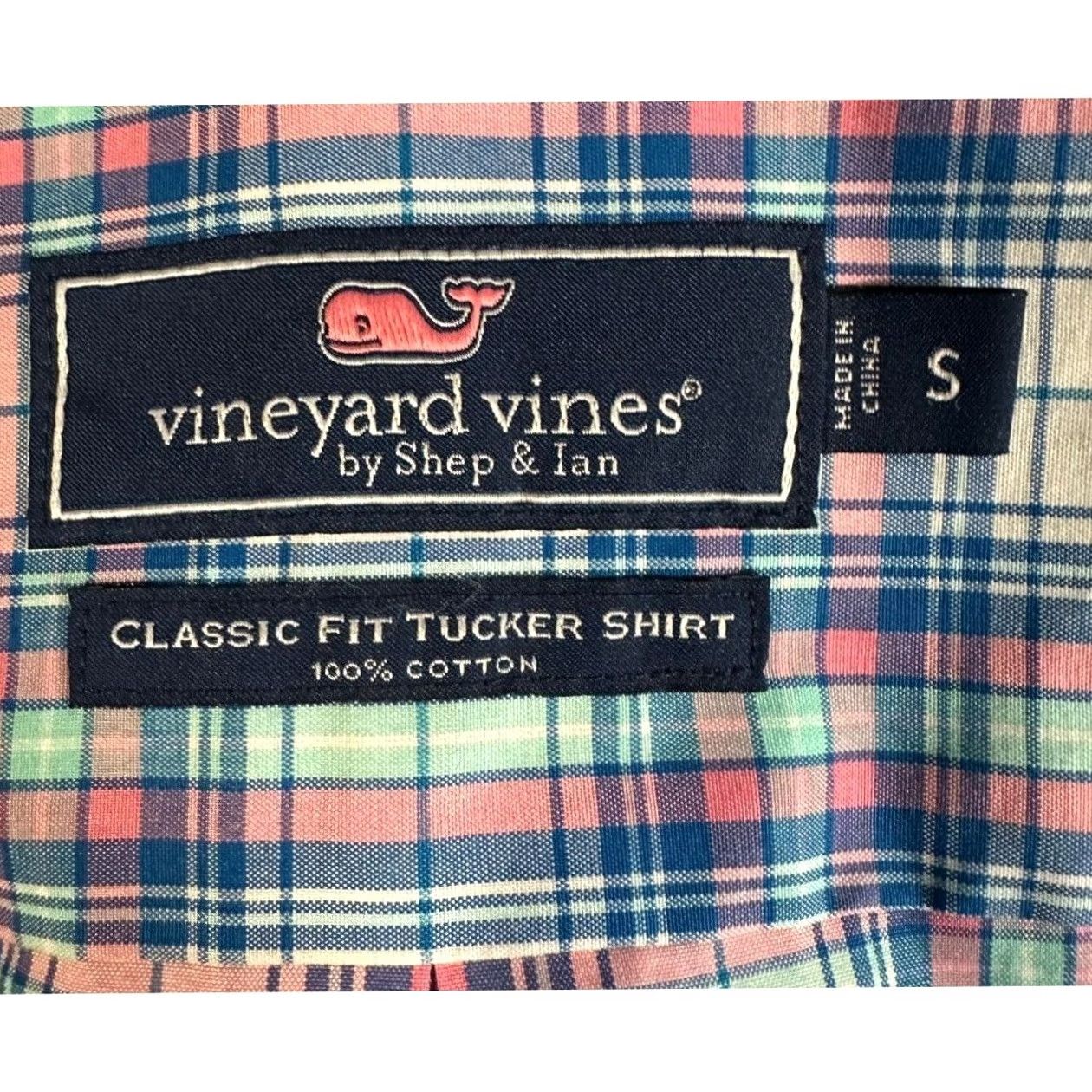 Vineyard Vines Vineyard Vines Tucker Shirt Men Small Plaid Button-Down Classic with Whale Logo Pink Short Sleeve Button Up Shirt Size US S / EU 44-46 / 1 - 5 Thumbnail