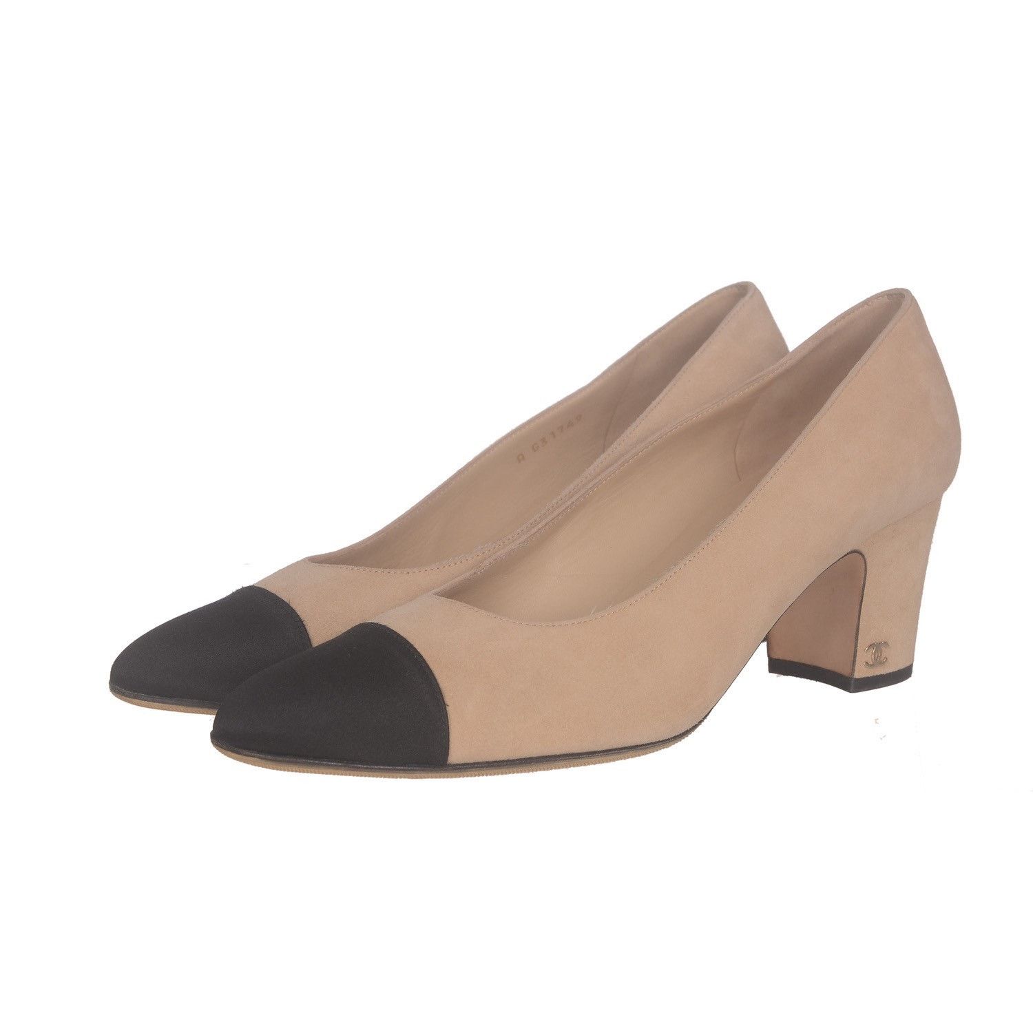 Chanel Chanel Tweed Colorblock Chunky Heel Pumps Size US 9 / IT 39 - 1 Thumbnail