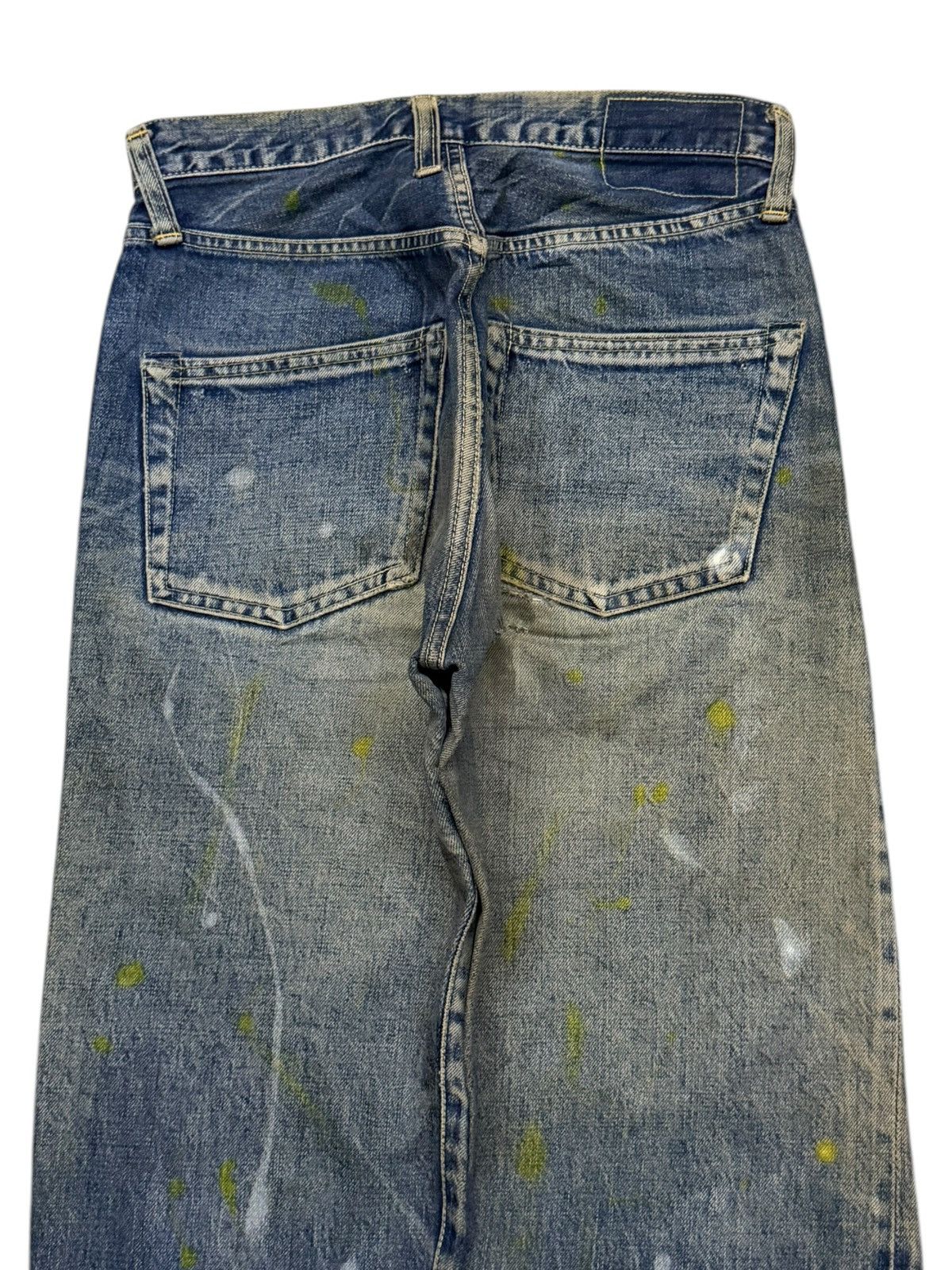 Denime Vintage 90s Denime Crazy Fade, Paint Splatter Selvedge | W27 Size US 27 - 5 Thumbnail