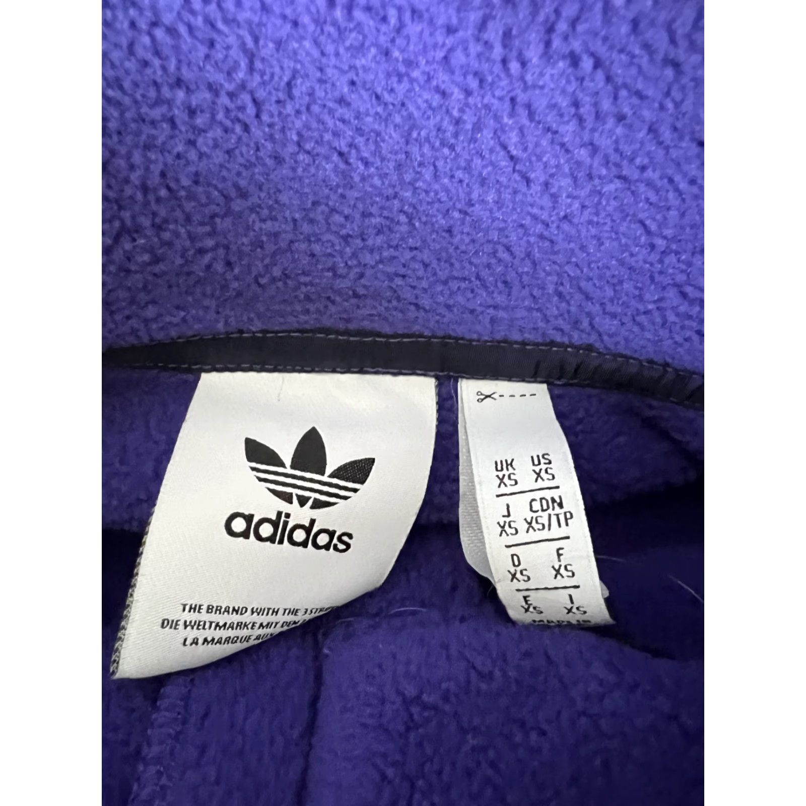 Adidas Vintage adidas Originals Fleece Pullover Mens XS Purple 1/4 Zip Sweatshirt Size US XS / EU 42 / 0 - 6 Thumbnail