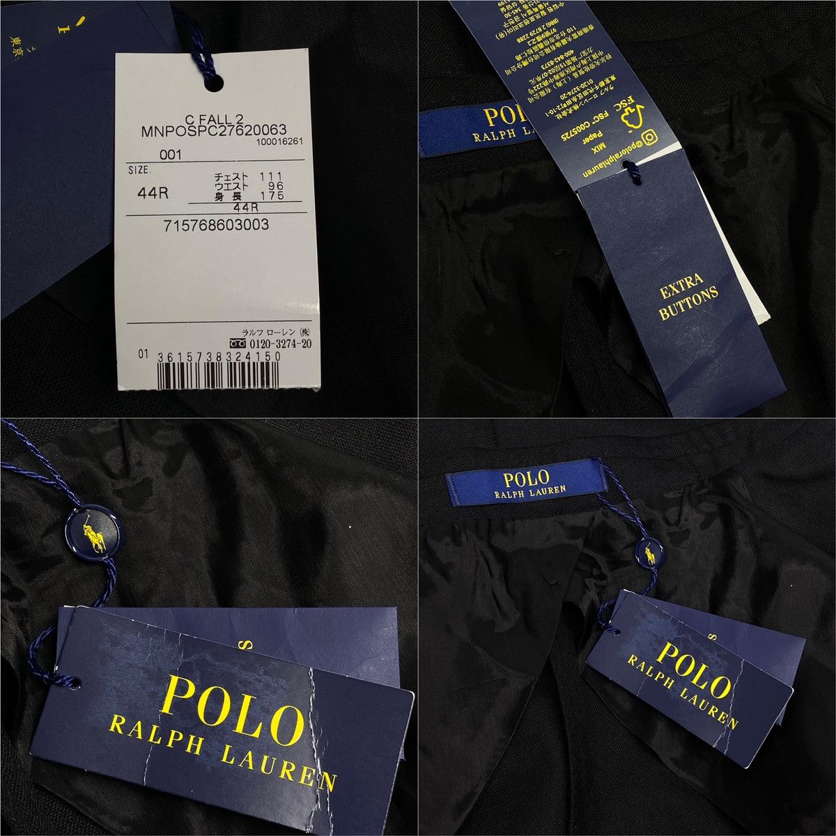 Polo Ralph Lauren Polo Ralph Lauren Black Traveler Suit Blazer Jacket Size 44R Size 44R - 20 Thumbnail