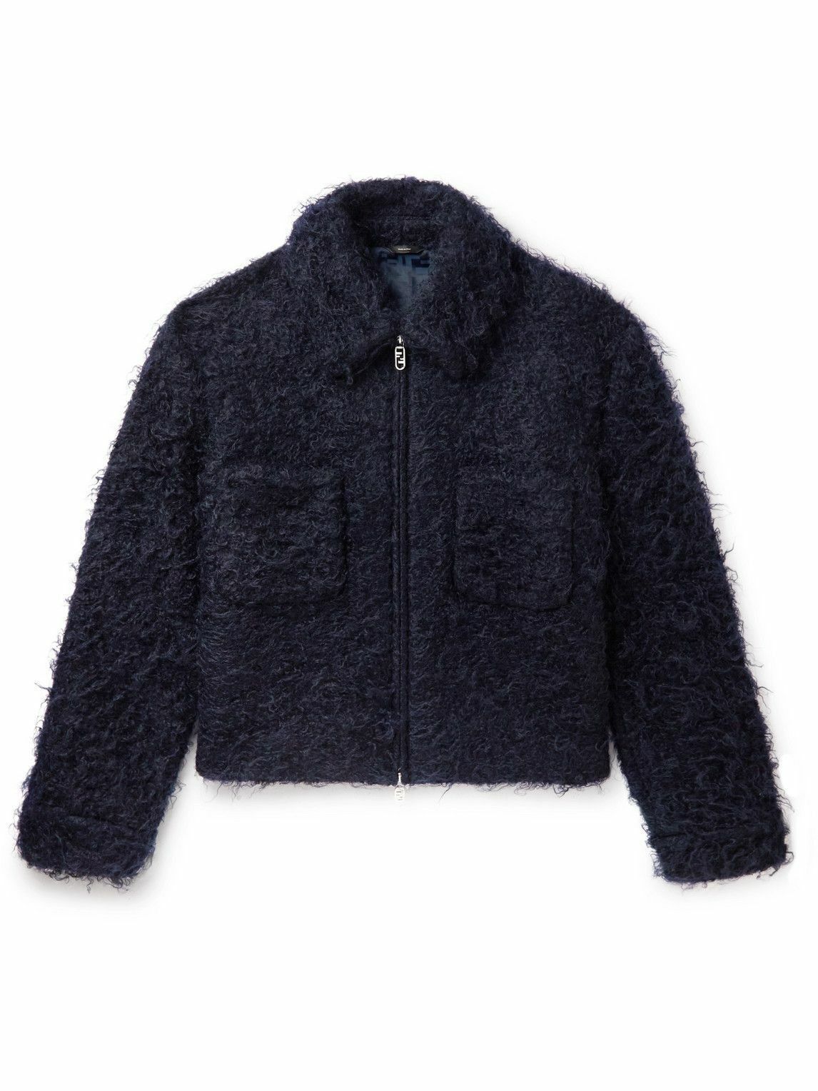 image of Fendi O1Loc1C0124 Bomber Jacket In Black, Men's (Size Medium)