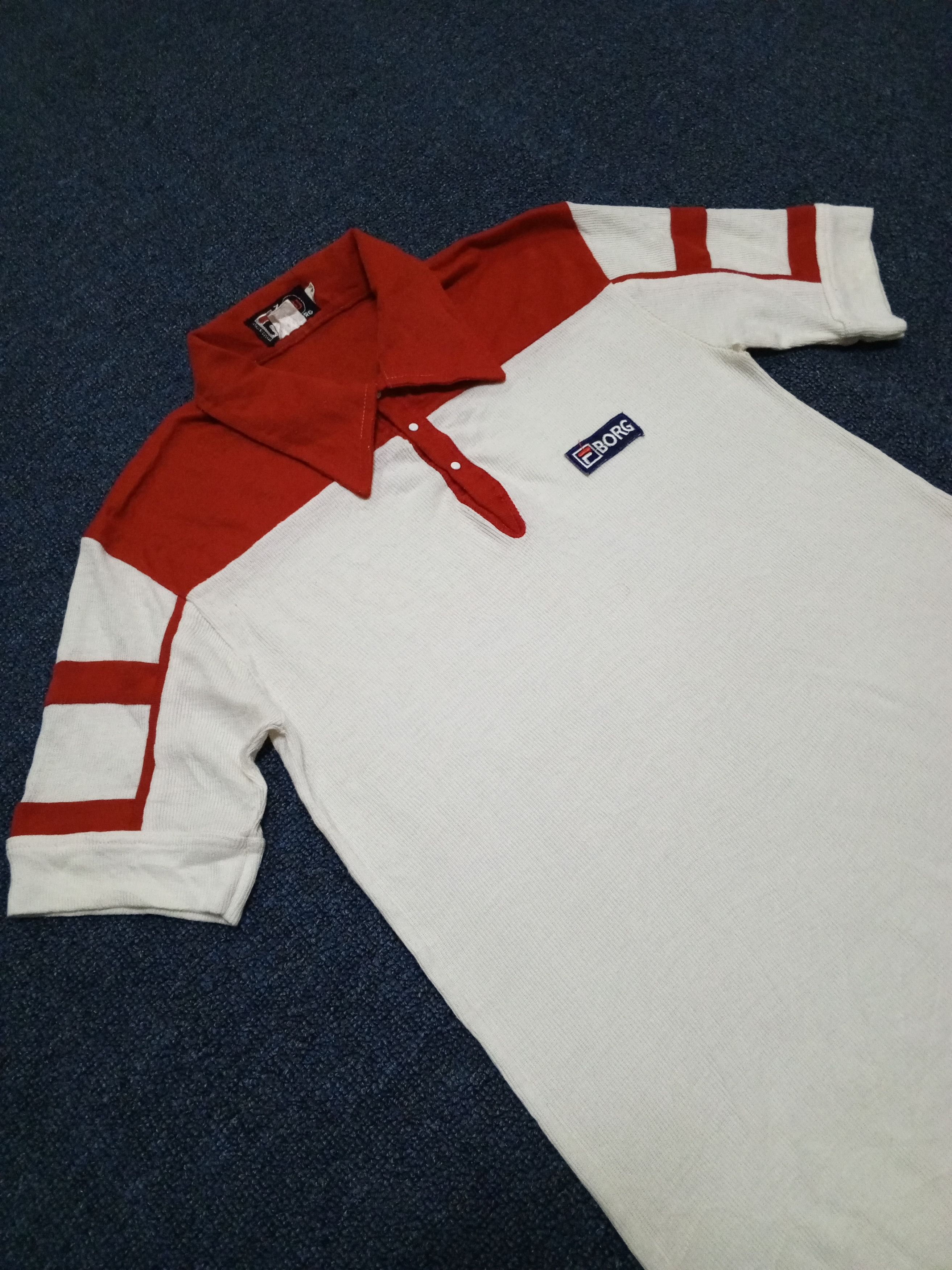 Fila 💥rare items💥70s Fila BJ - BJORN BORG 4BUTTON SHIRT Size US XS / EU 42 / 0 - 2 Thumbnail