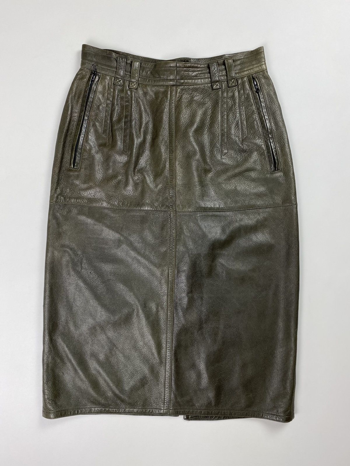 Jil Sander × Vintage Jil Sander vintage ladies leather skirt size 40 Size 27" / US 4 / IT 40 - 16 Thumbnail
