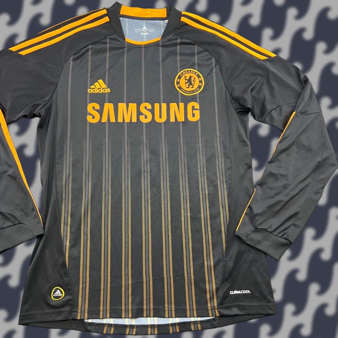 Adidas adidas Chelsea 2010 2011 Away Football Jersey Mens Medium Long Sleeve Adult Black T-Shirt Sports Football Moisture Wicking Quick Dry Men Size US M / EU 48-50 / 2 - 1 Thumbnail