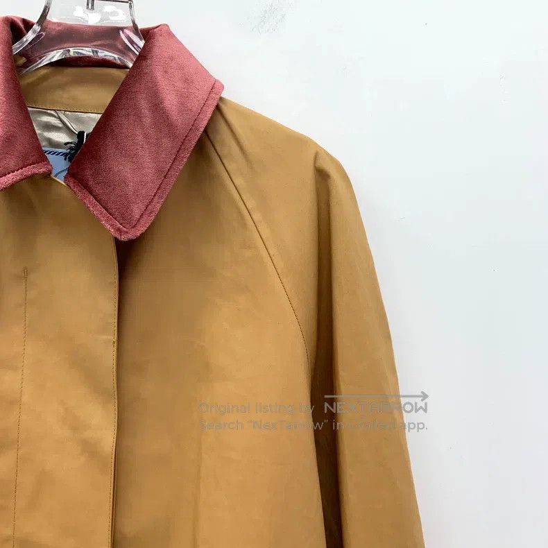 Prada Prada 24 brown cotton lapel long-sleeved windbreaker coat Size US XXS / EU 40 - 3 Thumbnail