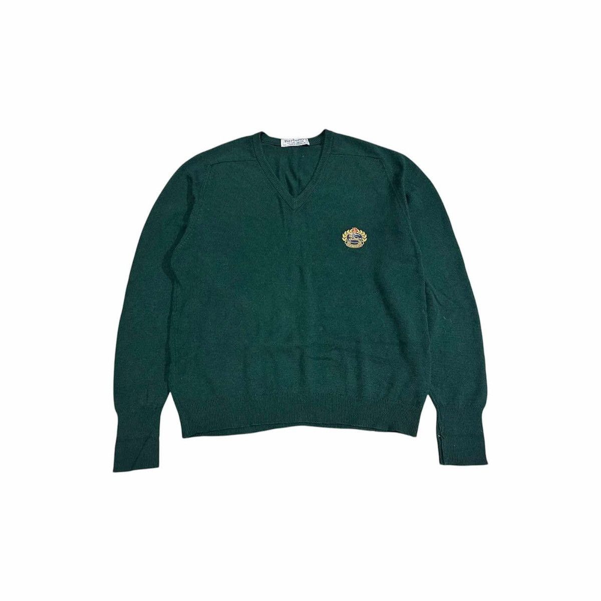 Burberry × Vintage 🔥Vintage Burberrys Lambswool Sweater Forest Green Size US XL / EU 56 / 4 - 3 Thumbnail