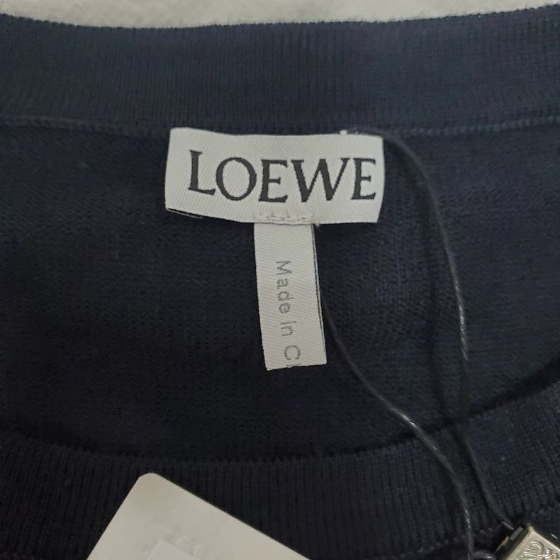 Loewe LOEWE Dark blue all wool thin sweater Size S / US 4 / IT 40 - 2 Thumbnail