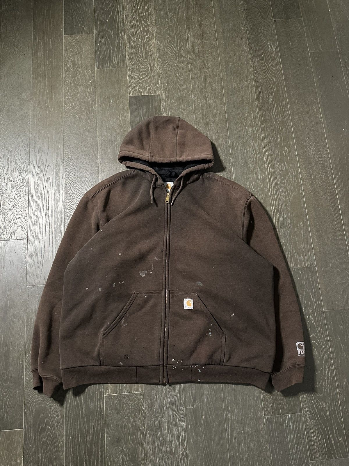 image of Carhartt Zip Up in Brown, Men's (Size 2XL)