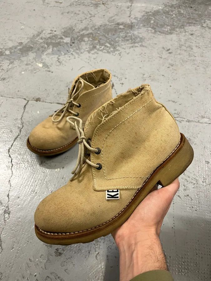Dirk Bikkembergs 2000s Dirk Bikkembergs Canvas Beige Boots Size US 7 / EU 40 - 1 Thumbnail