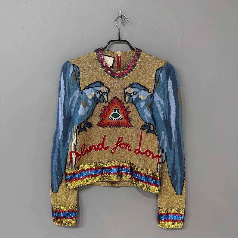 Gucci Gucci Long sleeves with zipper on the back of the parrot Size M / US 6-8 / IT 42-44 - 1 Thumbnail