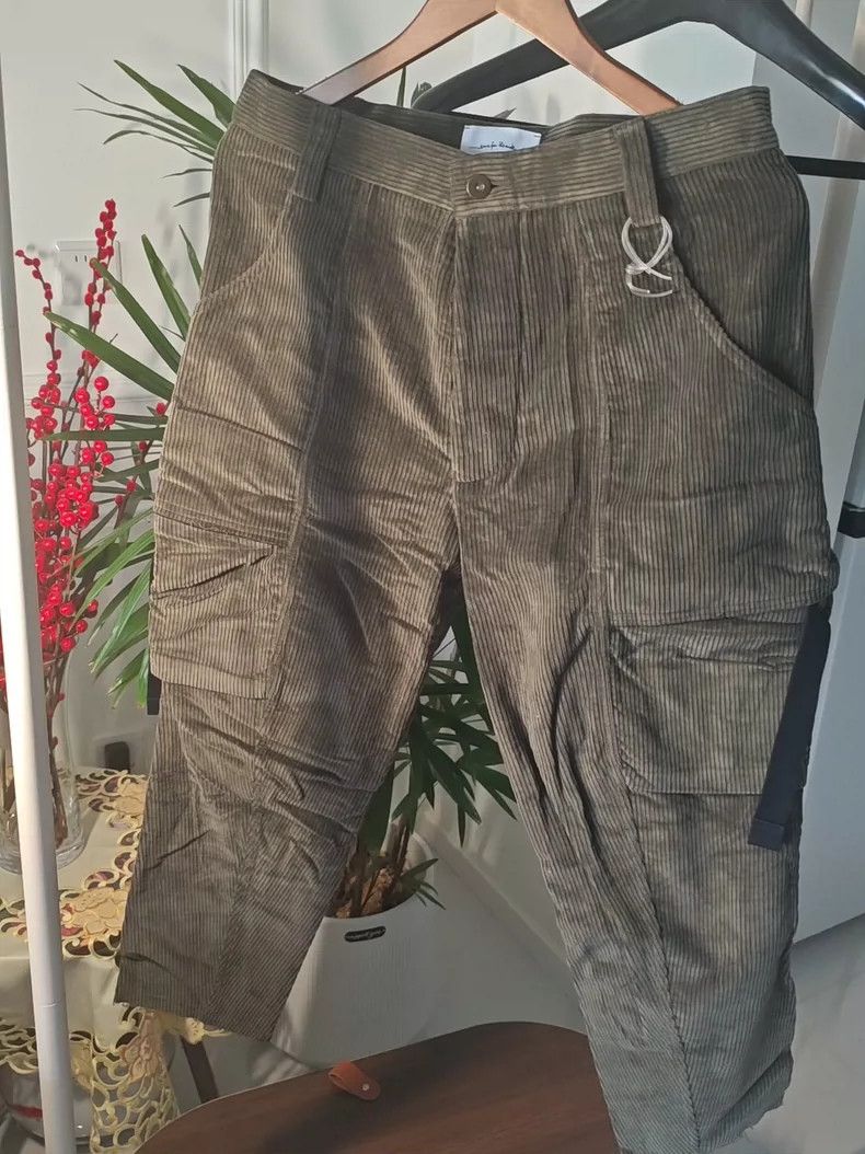 Song For The Mute Song For The Mute Military green velvet work pant Size US 32 / EU 48 - 1 Thumbnail