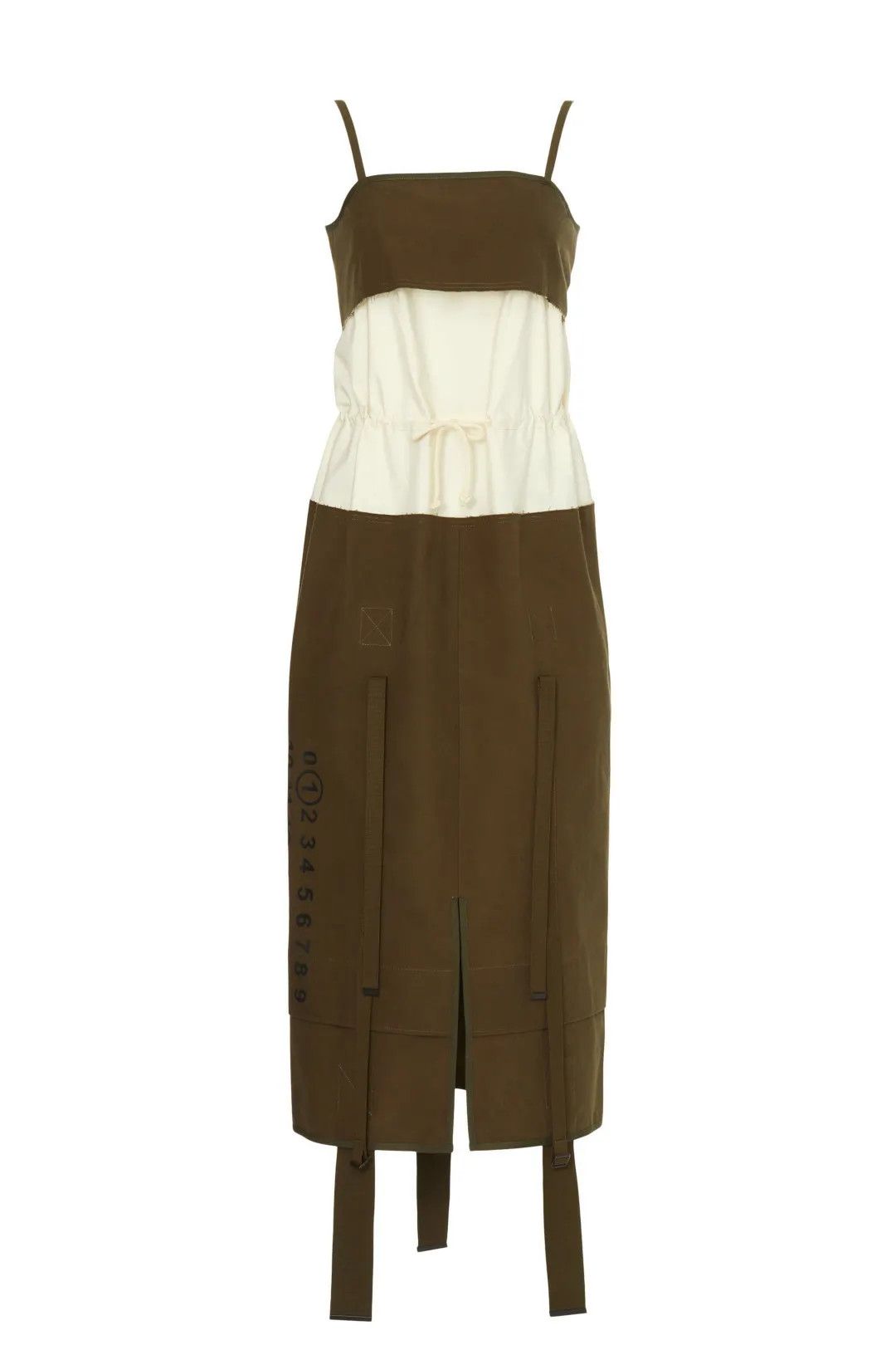 Maison Margiela o1y0625 Midi Dress in Brown/White Size M / US 6-8 / IT 42-44 - 1 Thumbnail