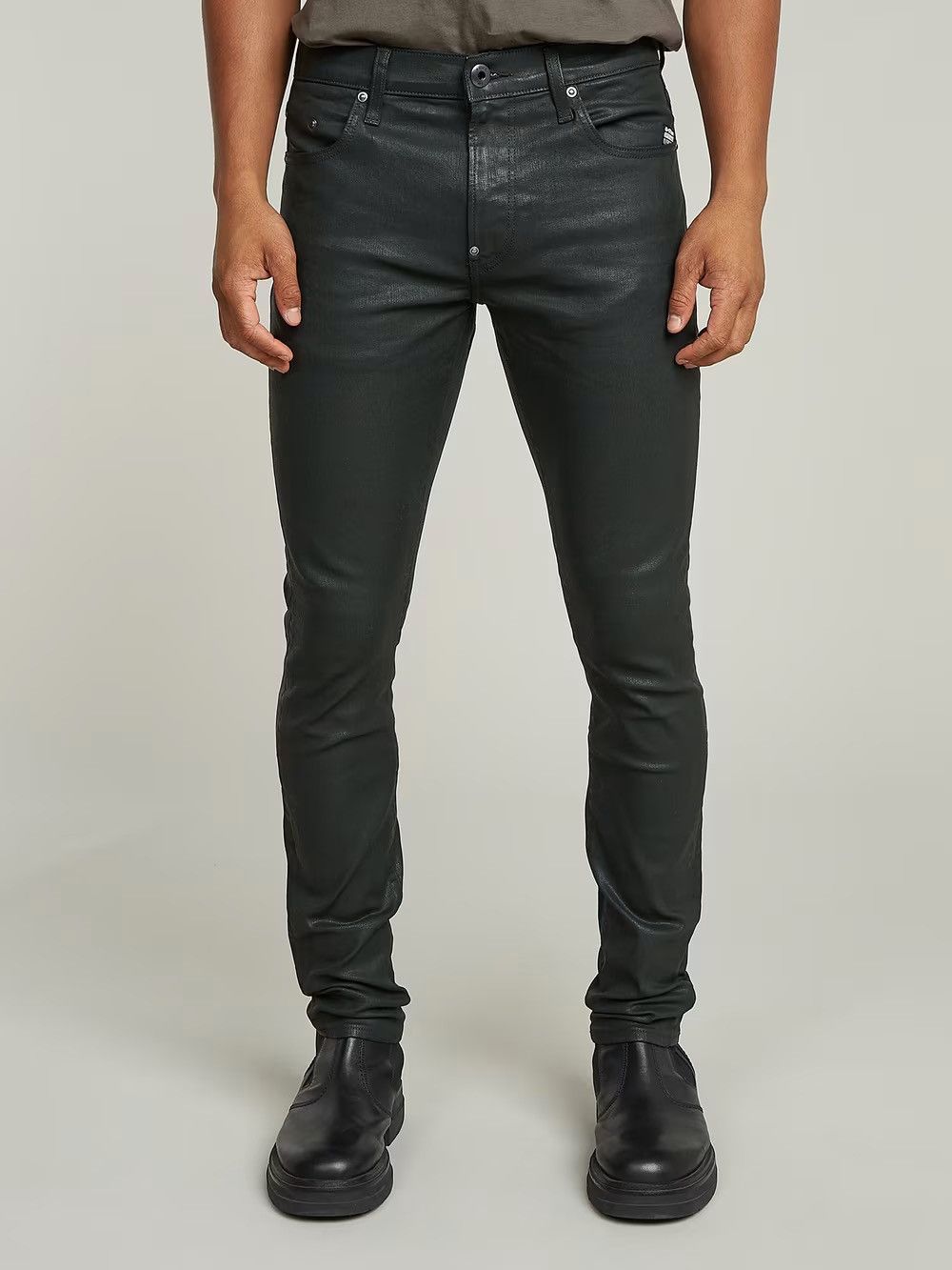 G-Star G-Star Defend Super Slim Waxed Coated Jeans | 33 x 32 Size US 33 - 6 Thumbnail