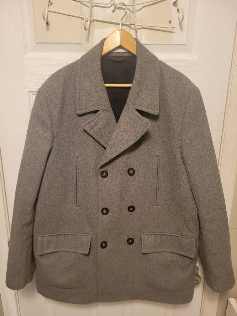 Ralph Lauren Ralph Lauren Lauren Wool Peacoat – Grey – Double Breasted Size US L / EU 52-54 / 3 - 1 Thumbnail