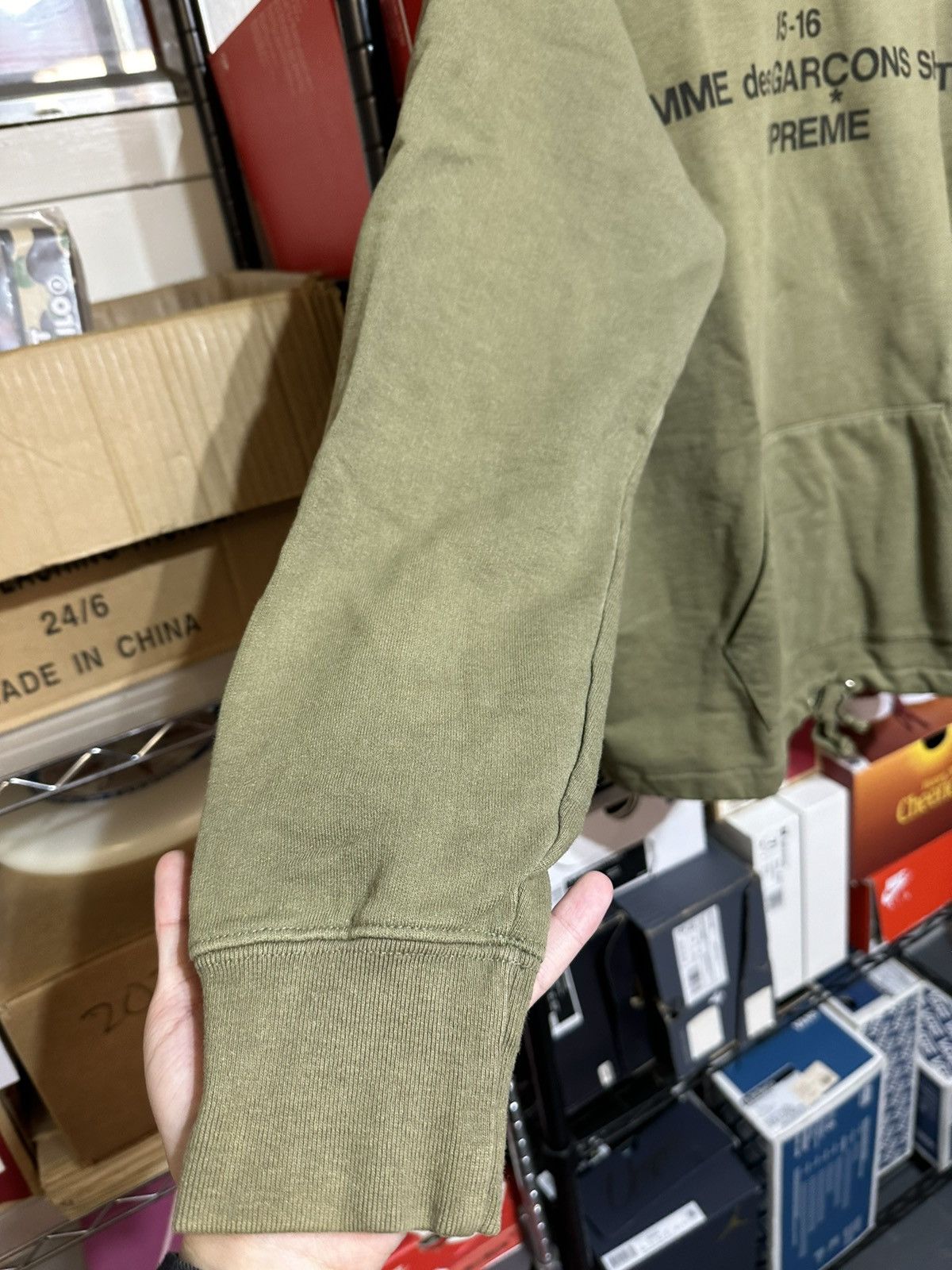 Comme des Garcons SHIRT × Supreme Supreme Comme des Garcons Shirt Olive Hoodie FW15 Size US S / EU 44-46 / 1 - 4 Thumbnail