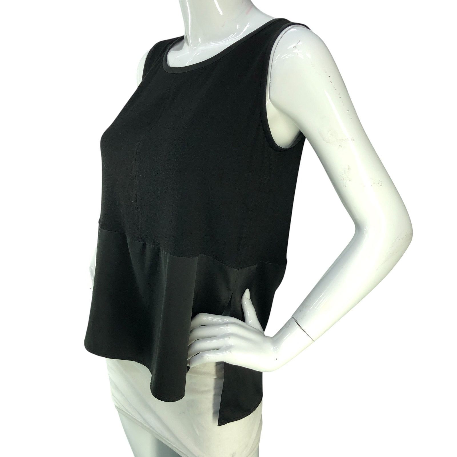 Lafayette 148 Lafayette 148 Sz P US XS Top Mixed Media Tank Satin Stretch Size XS / US 0-2 / IT 36-38 - 4 Thumbnail