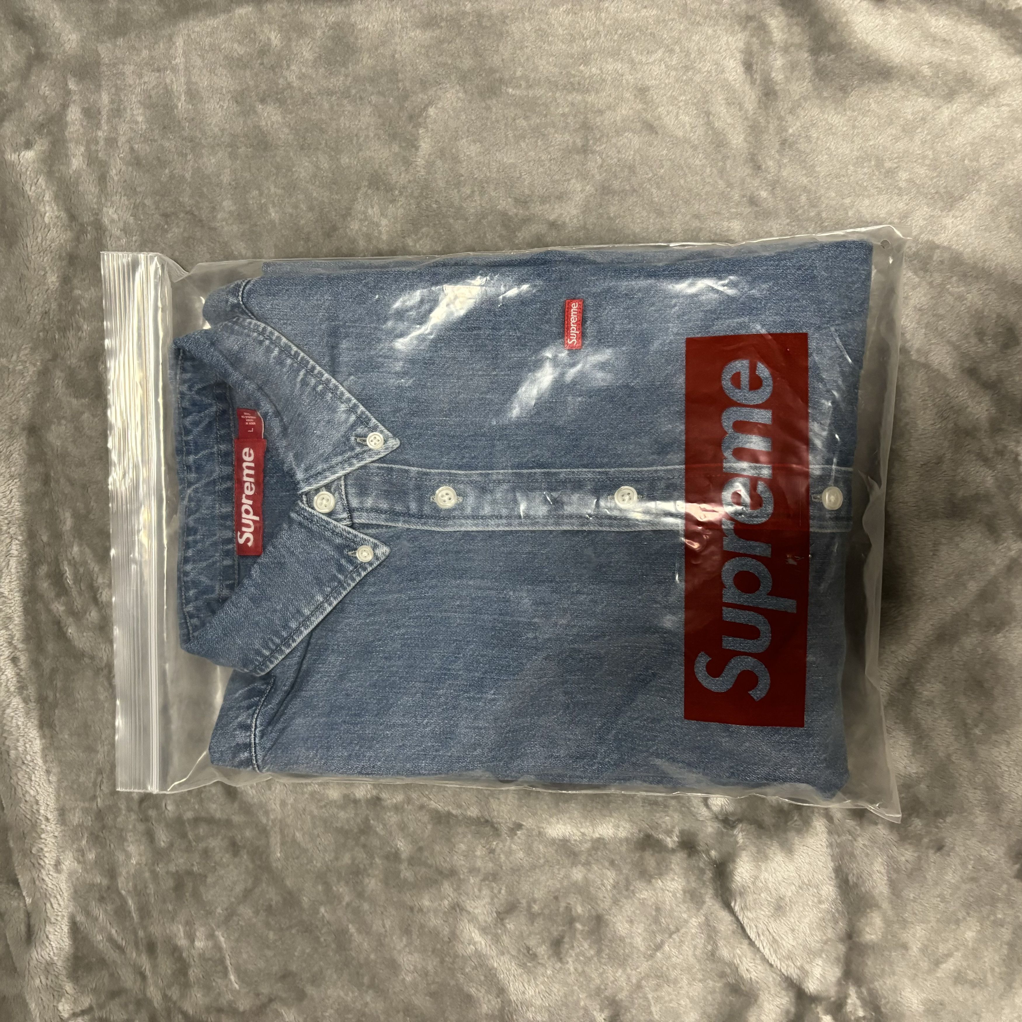 Supreme Small Box Shirt Denim - 23FW Shirts Button Ups