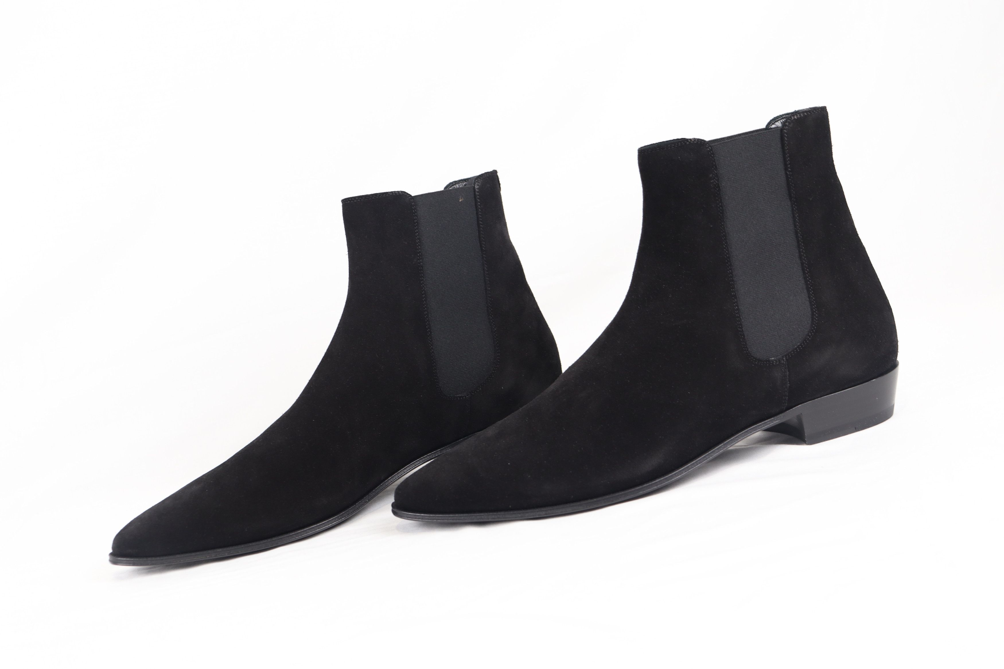 Celine o1rshd11223 Jacno 30 Suede Boots in Black Size US 10 / EU 43 - 7 Thumbnail