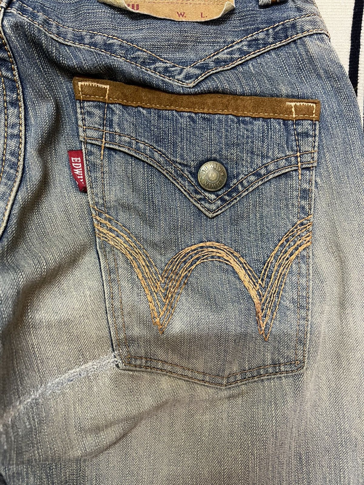 Beauty Beast × Edwin × Japanese Brand Vintage Edwin Exclusive Vintage Mudwash Faded Denim Size US 31 - 7 Thumbnail