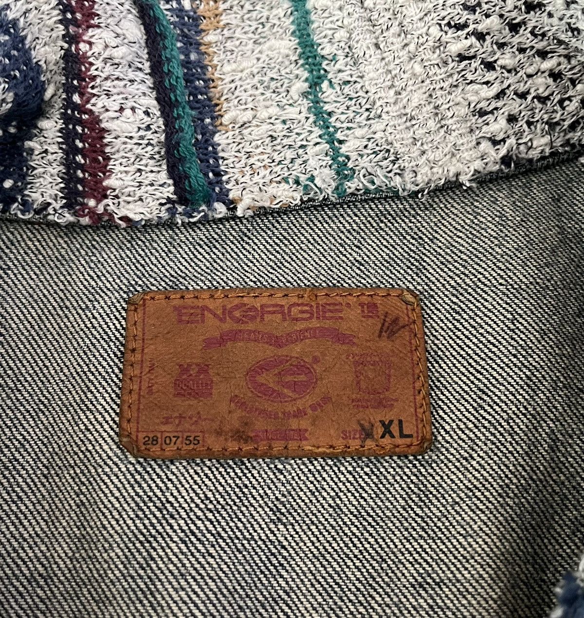 Energie Vintage 90s Energie Coogi Style Denim Jacket Made In Italy Size US XL / EU 56 / 4 - 6 Thumbnail