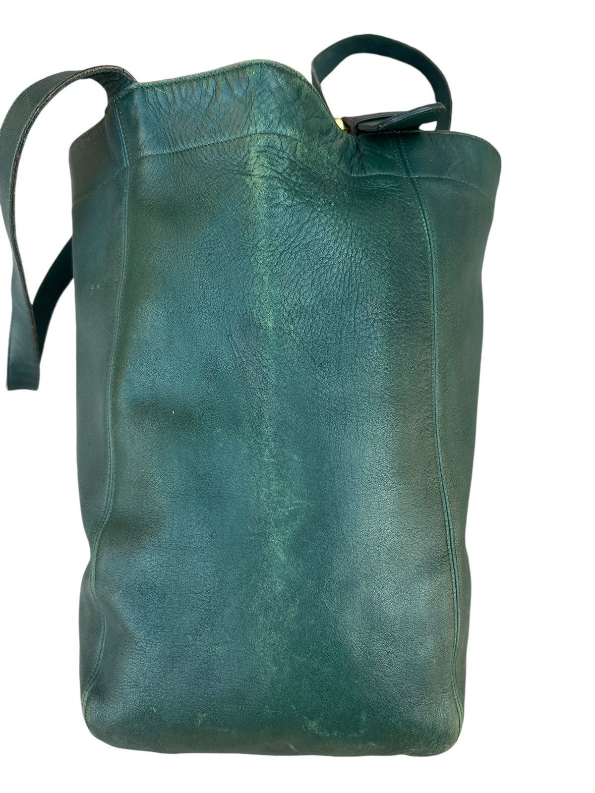 Leather Vintage 90s COACH Distressed Patina Leather Tote Bag Size ONE SIZE - 12 Thumbnail