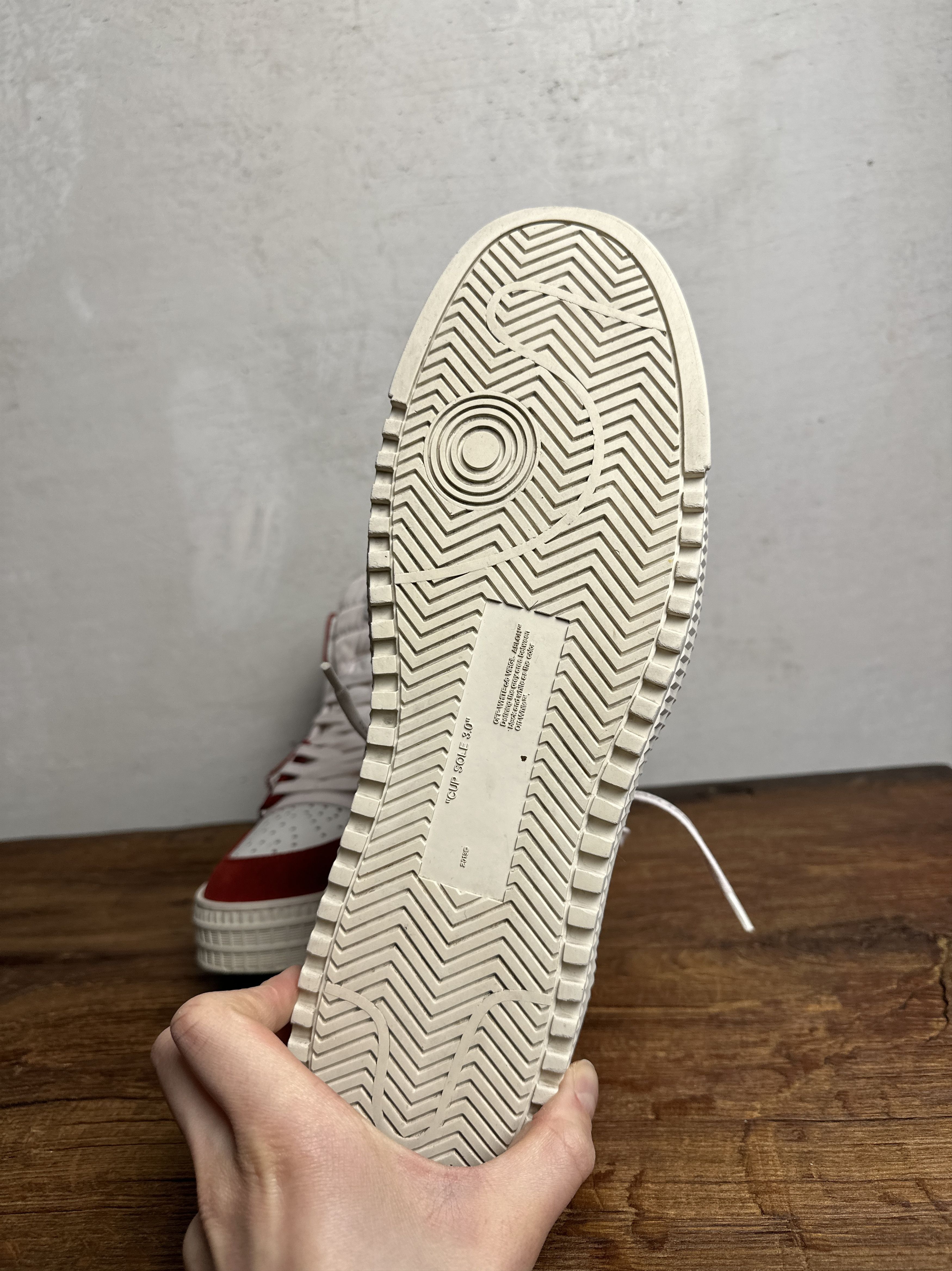 Off-White Off-White Off-Court 3.0 Red White Suede High-Top Shoes Size US 11 / EU 44 - 11 Thumbnail