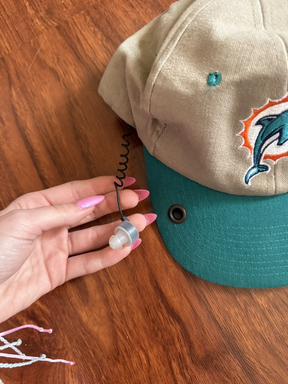 Vintage Vintage Miami Dolphins NFL Radio Hat Size ONE SIZE - 2 Thumbnail