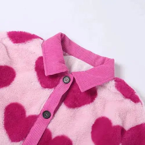 Japanese Brand Y2K Harajuku Heart Jackets Heart-shaped Print Size ONE SIZE - 4 Thumbnail