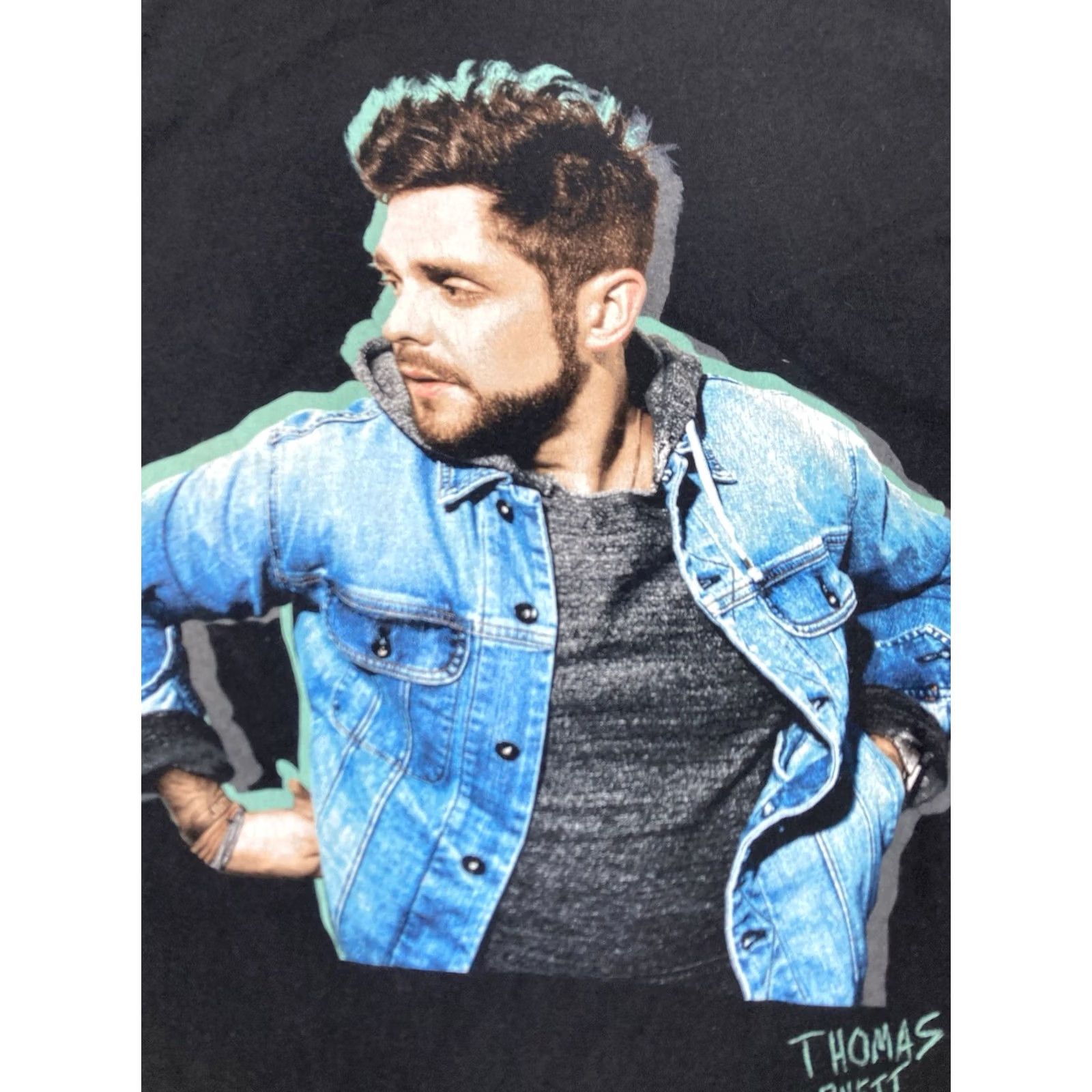 Vintage Thomas Rhett Home Team Tour 2017 Graphic T-shirt Men L Black Merch Music Shirt Size US L / EU 52-54 / 3 - 2 Thumbnail