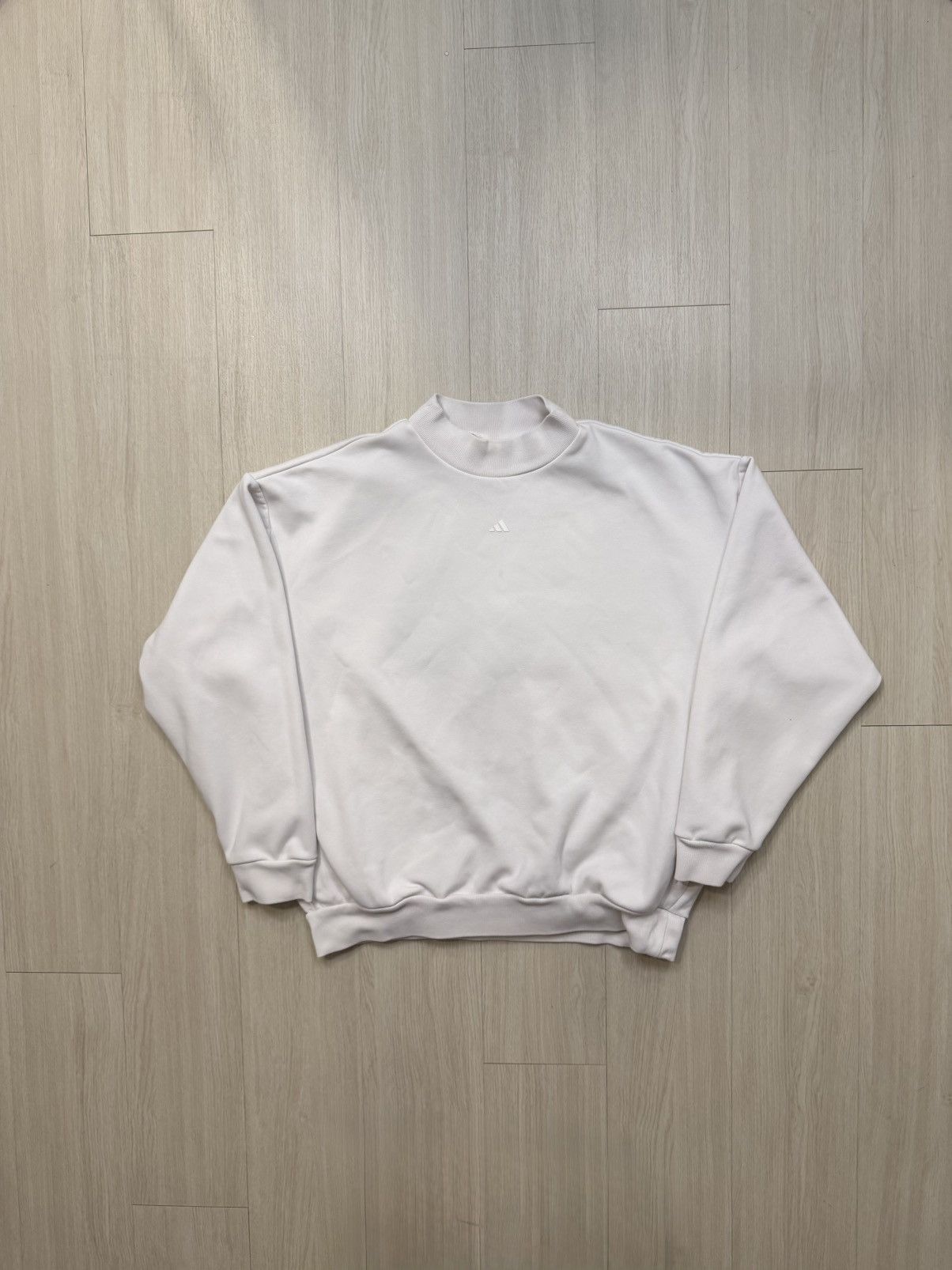 Adidas Adidas Basketball White Crewneck Sweatshirt Size US S / EU 44-46 / 1 - 2 Thumbnail