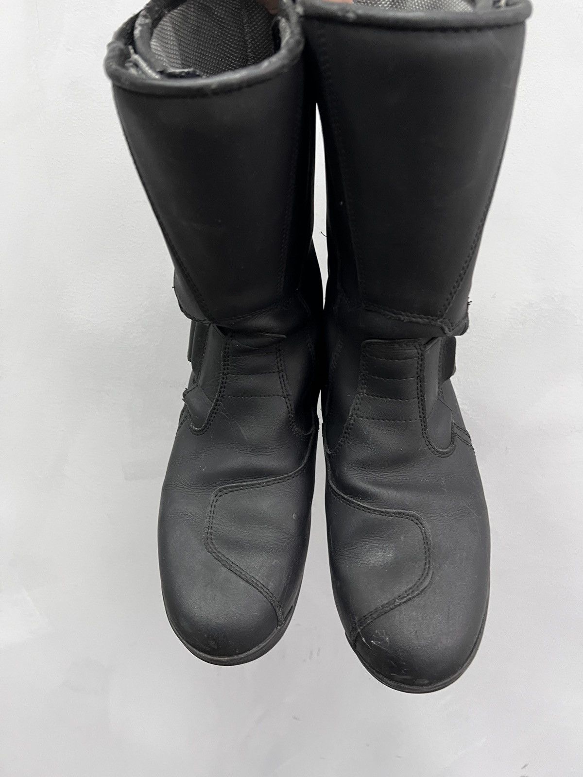 Vintage RACING MOTO LEATHER HIGH margiela style boots shoes Size US 10 / EU 43 - 2 Thumbnail