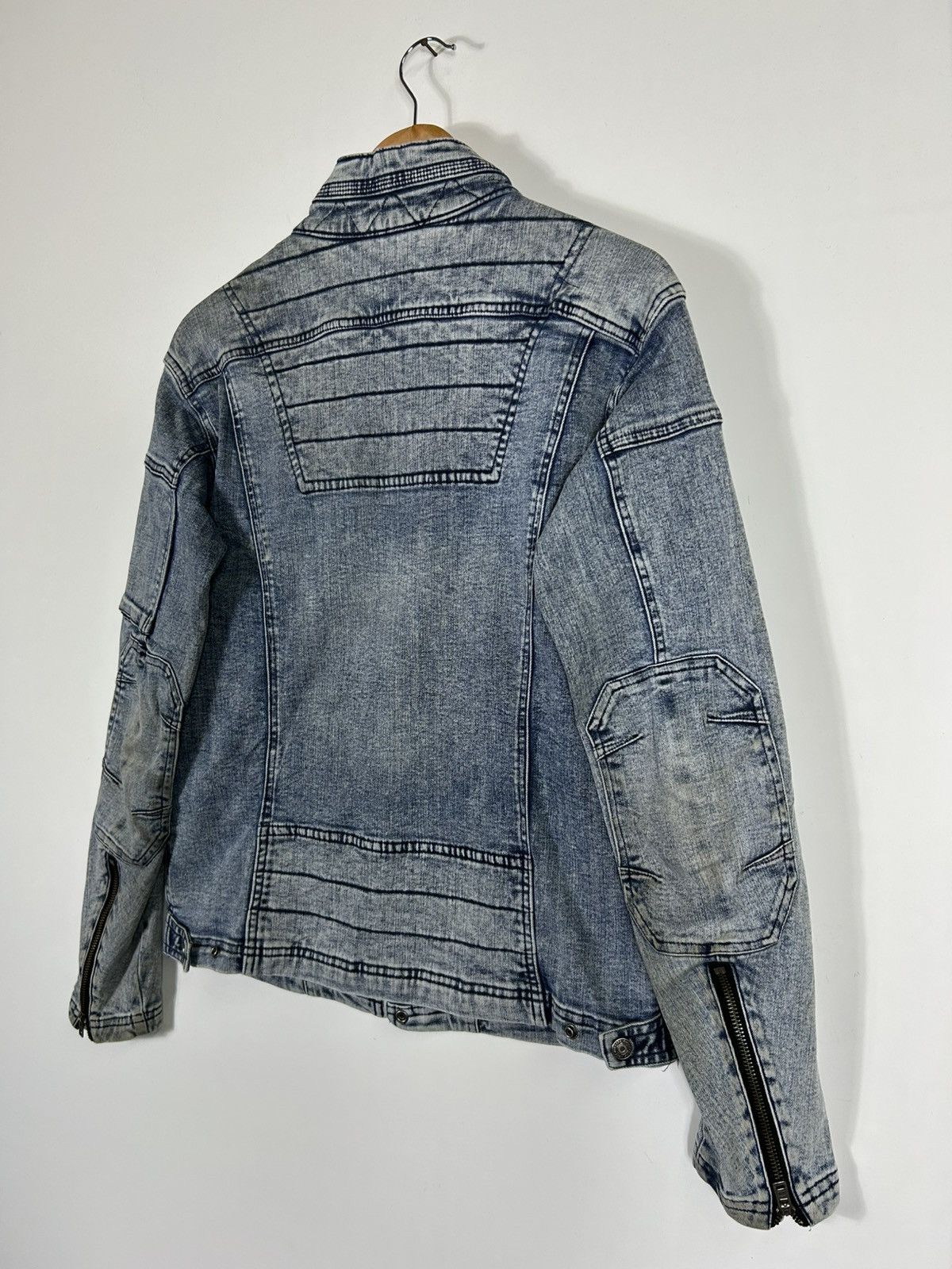 Japanese Brand 🔥Field Core Cordura Fabric Denim Distressed Rider Jacket Size US L / EU 52-54 / 3 - 17 Thumbnail