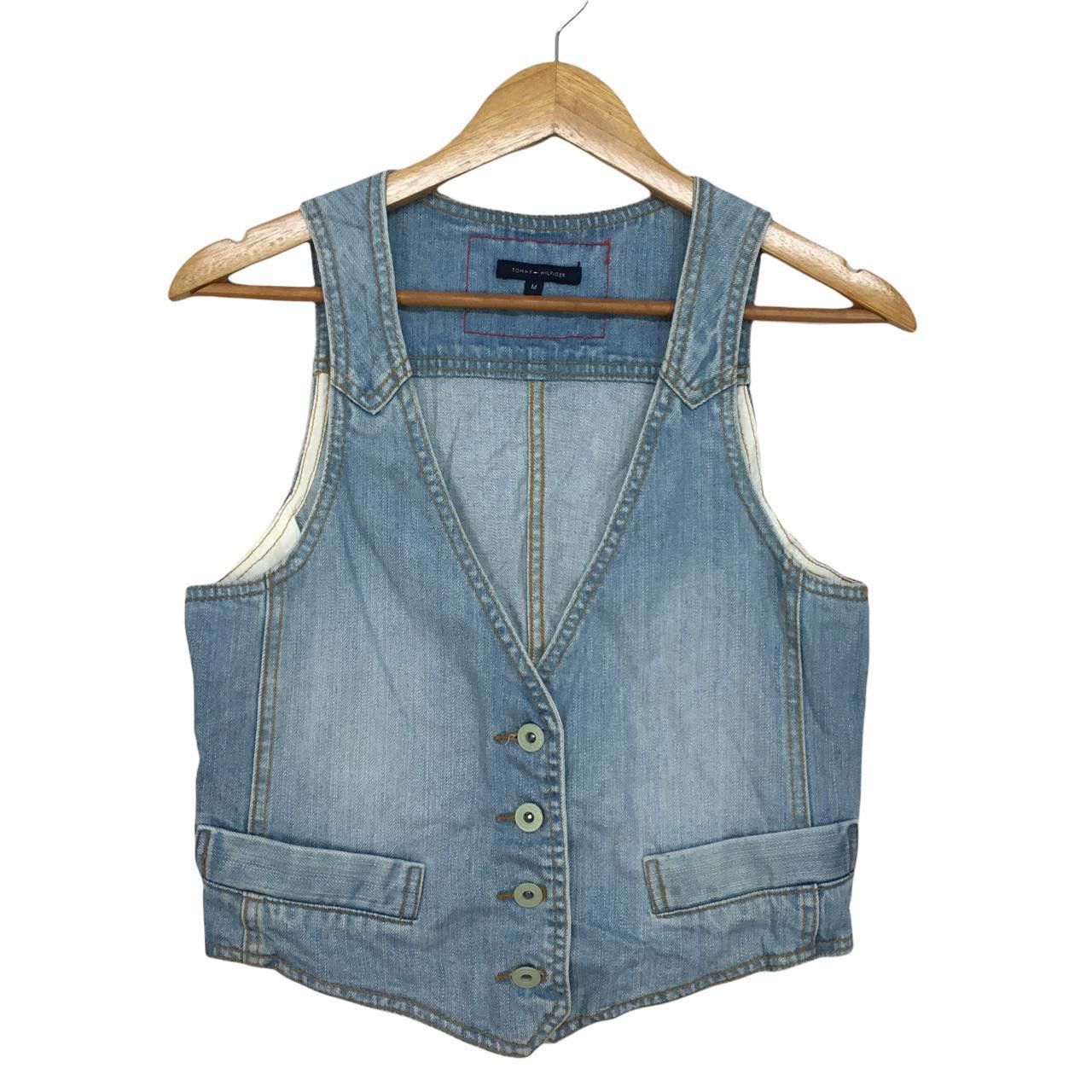Tommy Hilfiger Vtg TOMMY HILFIGER Denim Vest Jacket Size US M / EU 48-50 / 2 - 1 Thumbnail