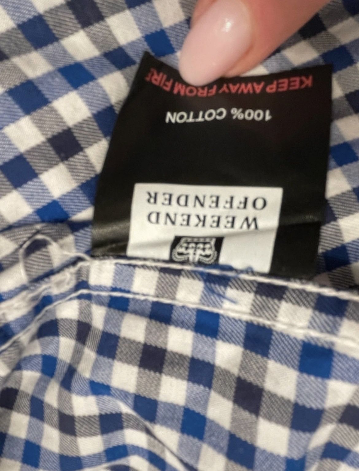 Weekend Offender Weekend Offender Men's Long Sleeve Shirt Check Cotton Size US XXL / EU 58 / 5 - 9 Thumbnail
