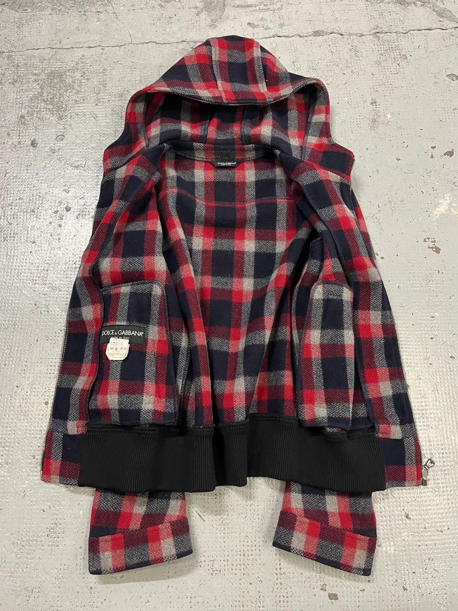 Dolce & Gabbana 2000s Dolce & Gabbana Red & Blue Tartan Hooded Jacket Size US S / EU 44-46 / 1 - 8 Thumbnail
