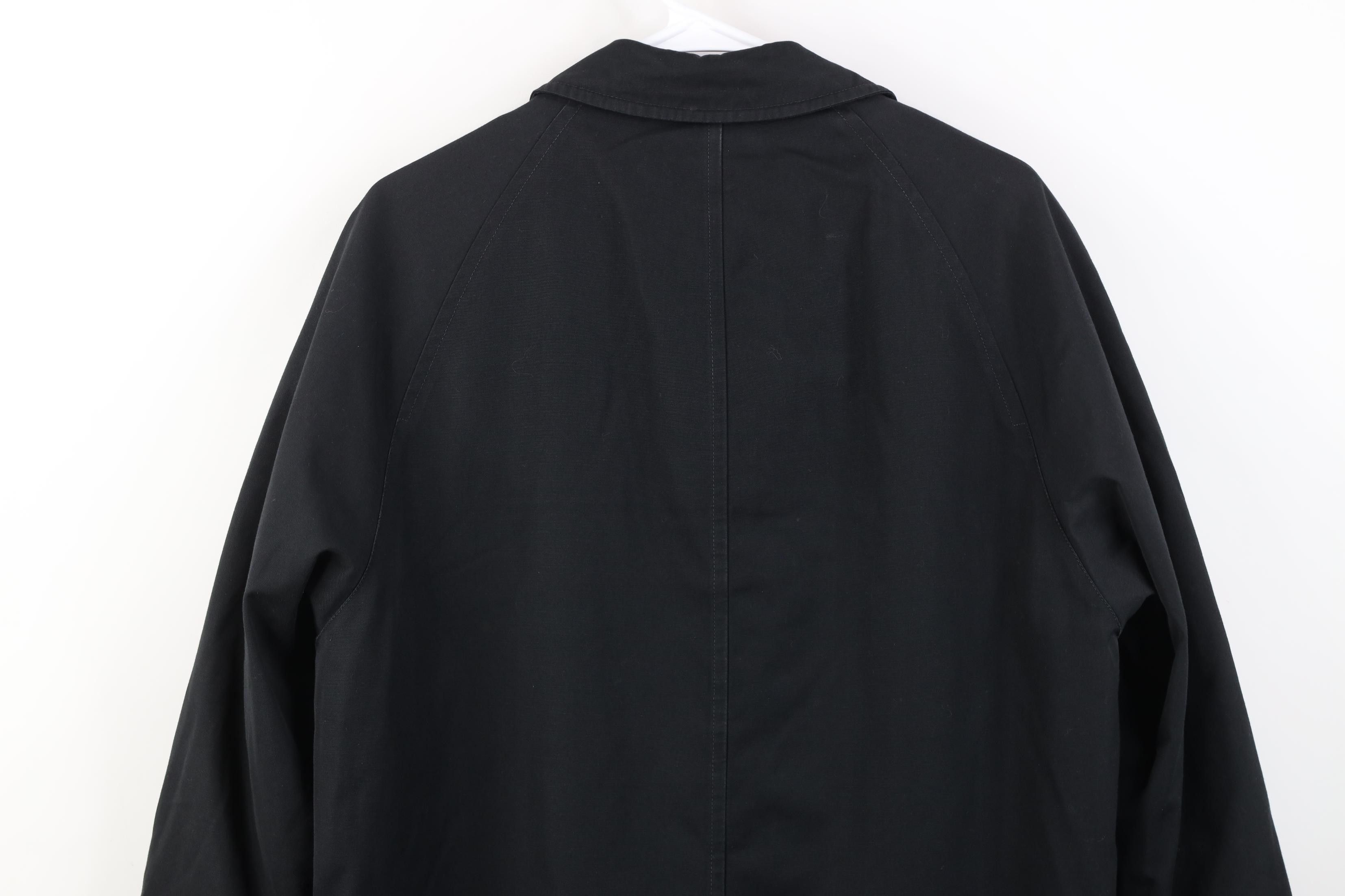 Vintage Vintage 50s 60s Lined Trench Coat Rain Jacket Black USA Size US L / EU 52-54 / 3 - 21 Thumbnail