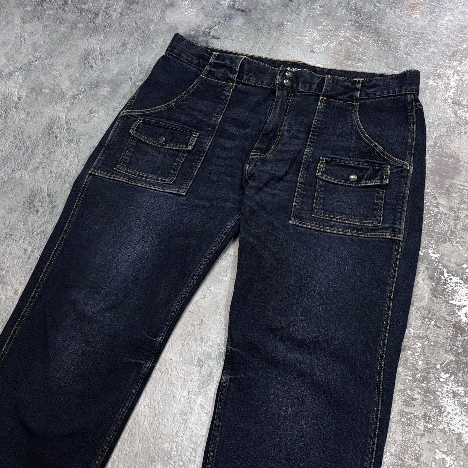 Avirex × Vintage Baggy Faded Avirex Jeans. Cargo Pockets. Size 38 x 28 Size US 38 / EU 54 - 2 Thumbnail