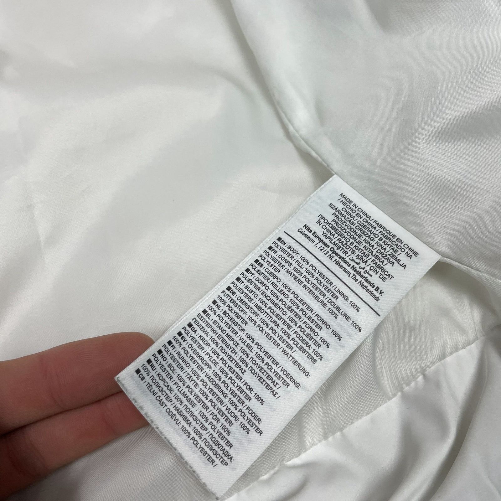 Nike Nike Women's White Polyester Full Zip Puffer Jacket Large Size L / US 10 / IT 46 - 16 Thumbnail