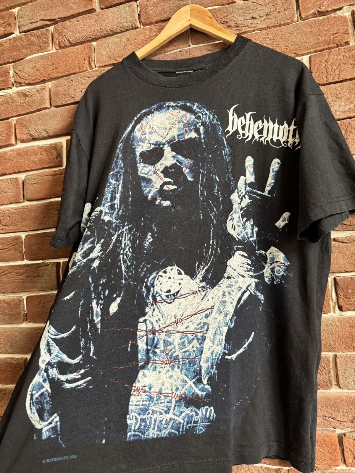 Band Tees Rare Vintage 00s Behemoth Thelema.6 Black Metal Band Tshirt Size US XL / EU 56 / 4 - 5 Thumbnail