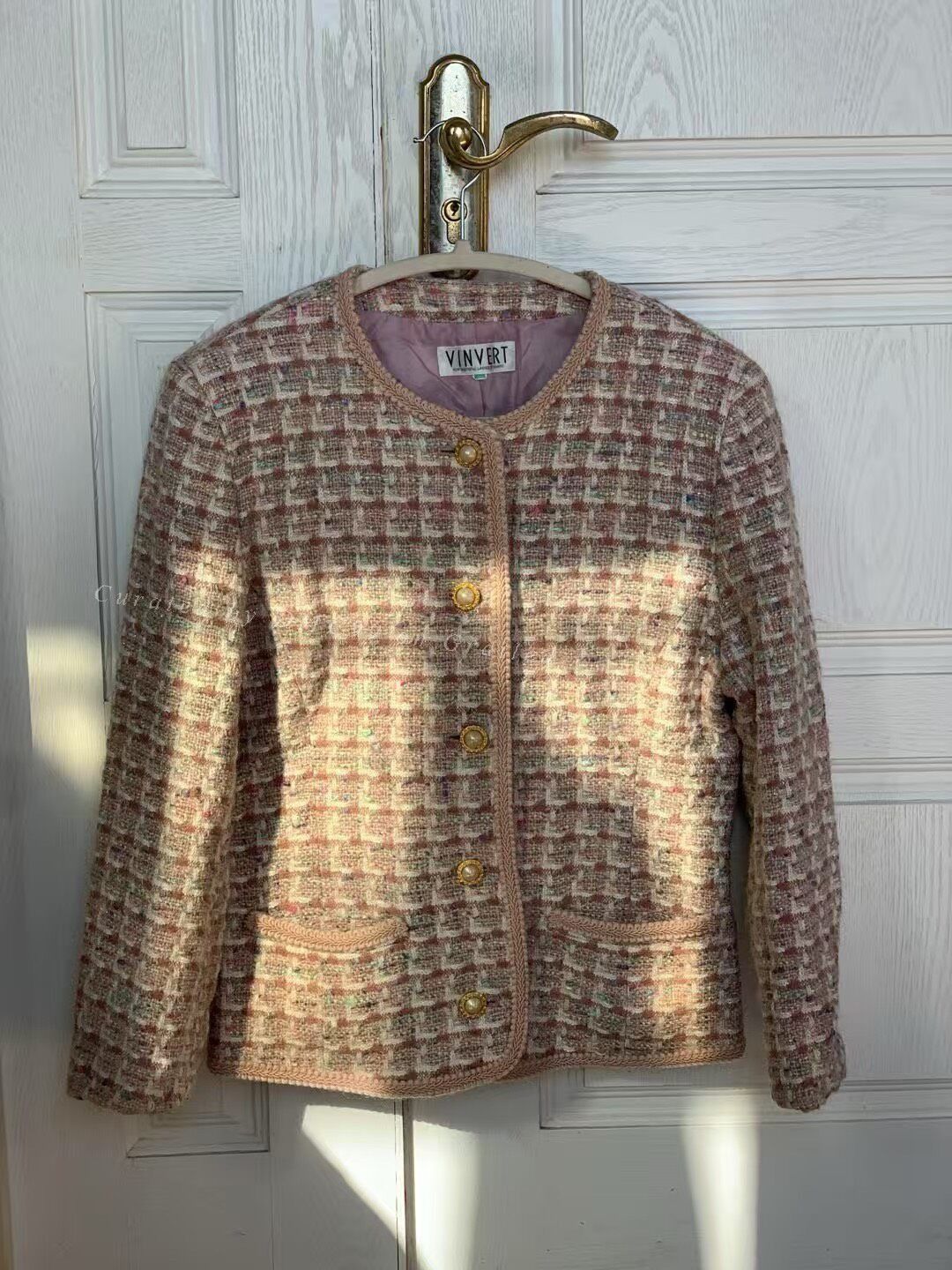 Vintage VINVERT Tweed Coat Size M / US 6-8 / IT 42-44 - 1 Thumbnail