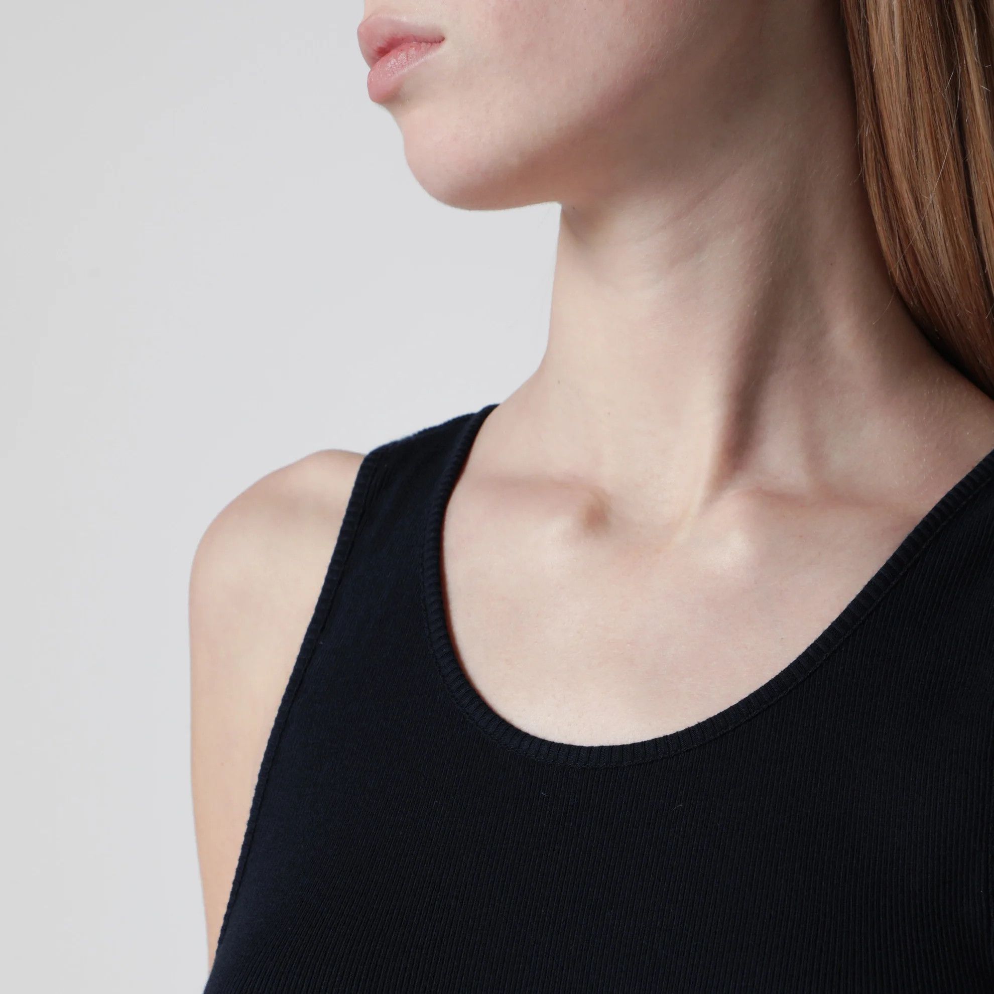 Saint Laurent Paris o1d2blof0526 Ribbed Cotton Jersey Tank Top in Blue Size XS / US 0-2 / IT 36-38 - 4 Thumbnail
