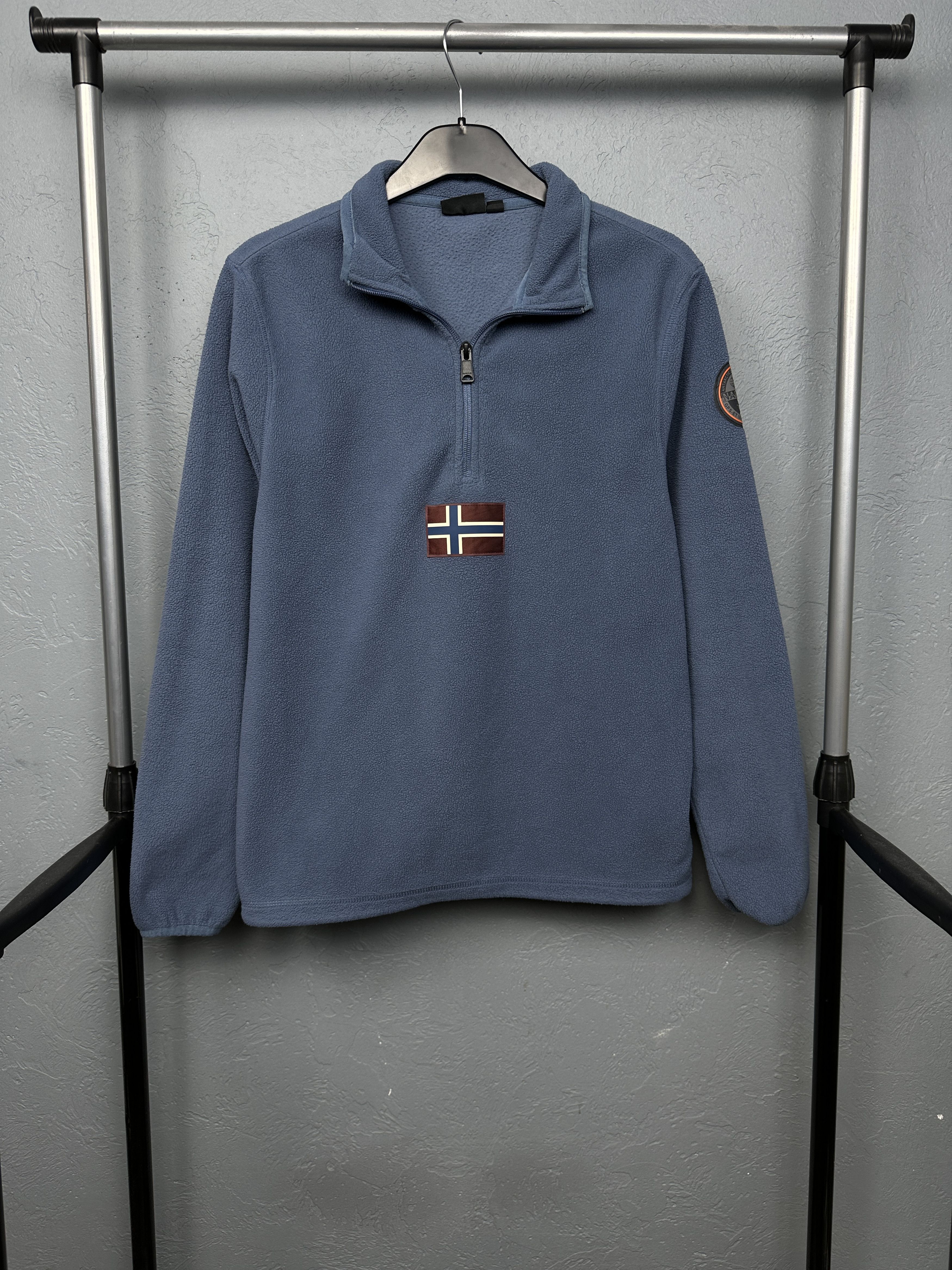Napapijri Napapijri Mens 1\4 Zip Fleece Jacket Size US S / EU 44-46 / 1 - 1 Thumbnail