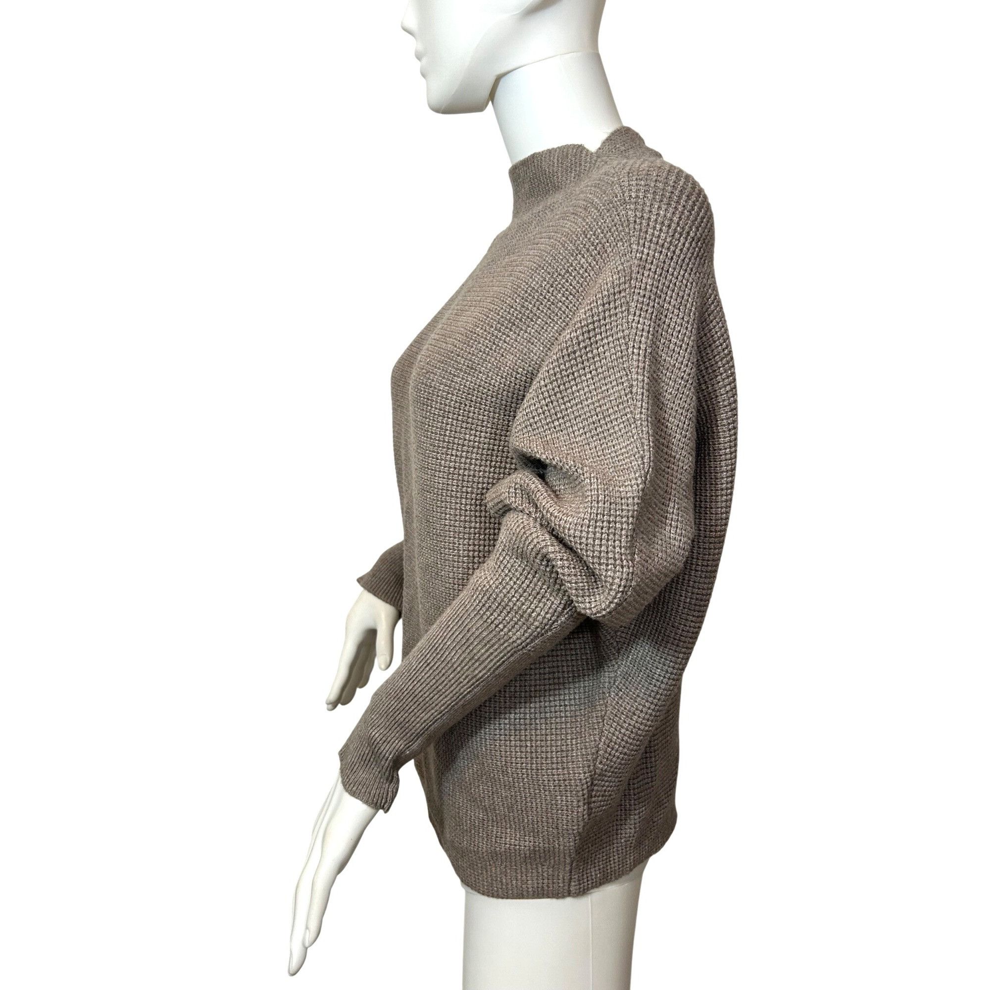 Other Cyrus Sweater S Mock Neck Long Sleeve Taupe (Cinder) Oversiz Size S / US 4 / IT 40 - 2 Thumbnail