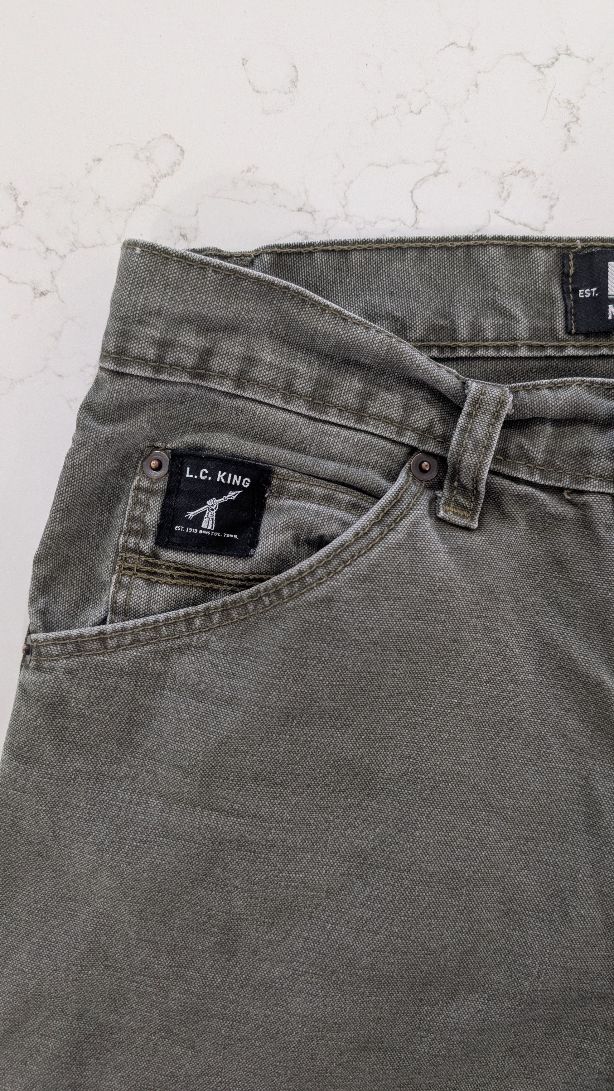 L.C. King LC KING Olive Duck 5 Pocket Jeans Size 28 Size US 28 / EU 44 - 5 Thumbnail