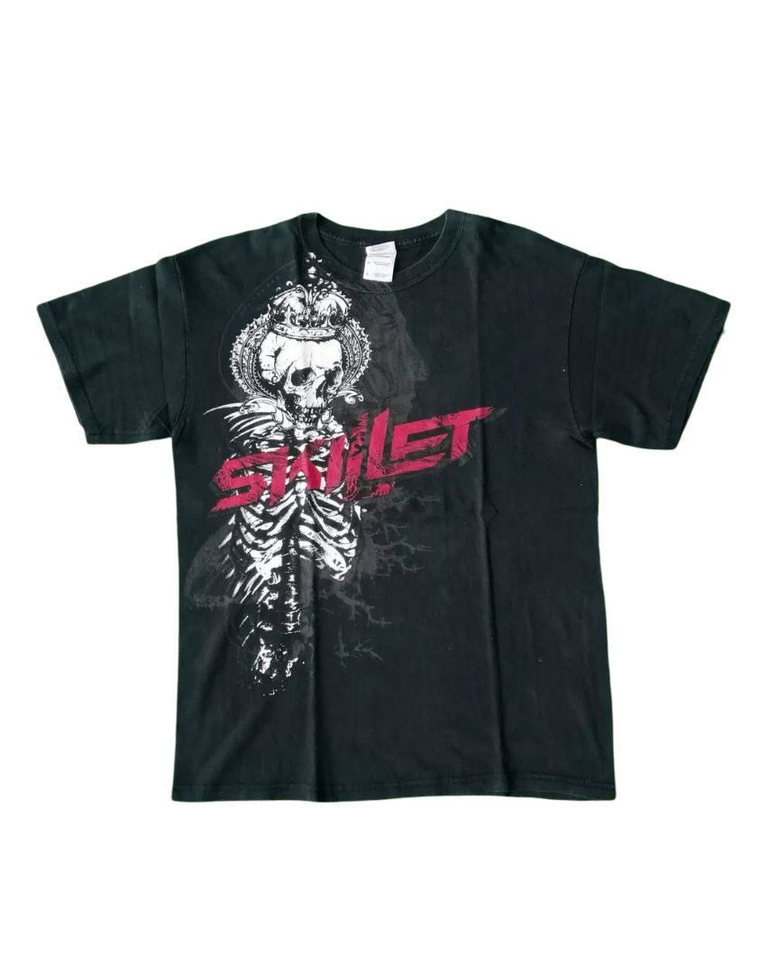 Band Tees × Vintage Vintage Skillet Skull Graphic Y2K Alt Rock Band Tees Size US M / EU 48-50 / 2 - 1 Thumbnail