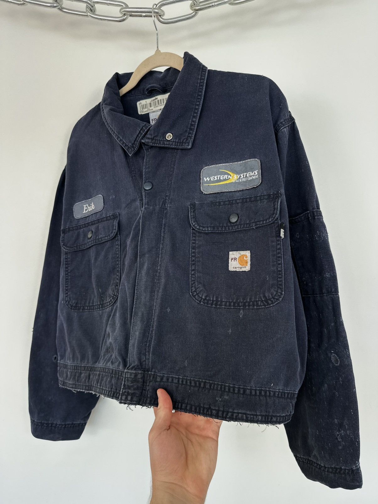 Carhartt Vintage 90s Carhartt Flame Resistant USA Cropped Work Jacket Size US M / EU 48-50 / 2 - 8 Thumbnail